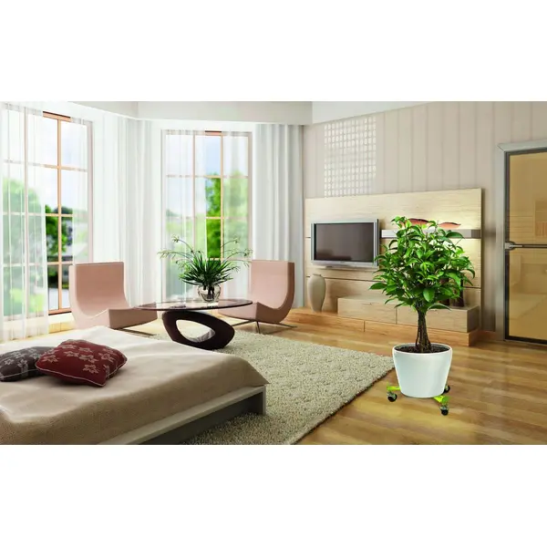 Support roulant "Flora Roll Extens" - 30 à 42 cm - Gris - Nortene