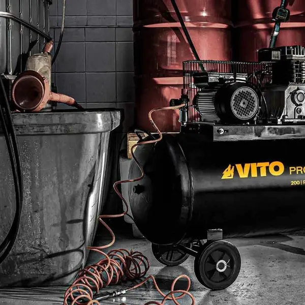Compresseur d'air 200L 10Bar 3kW 400L/min + 5 Outils pneumatiques Kit Complet Gonflage Soufflage Peinture Garage Atelier VITO