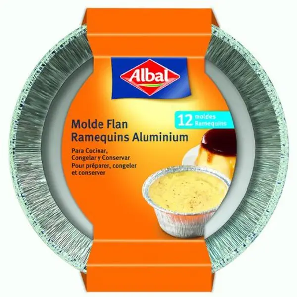 Molde Alum.Flan 75 Cc. 12 Unidades