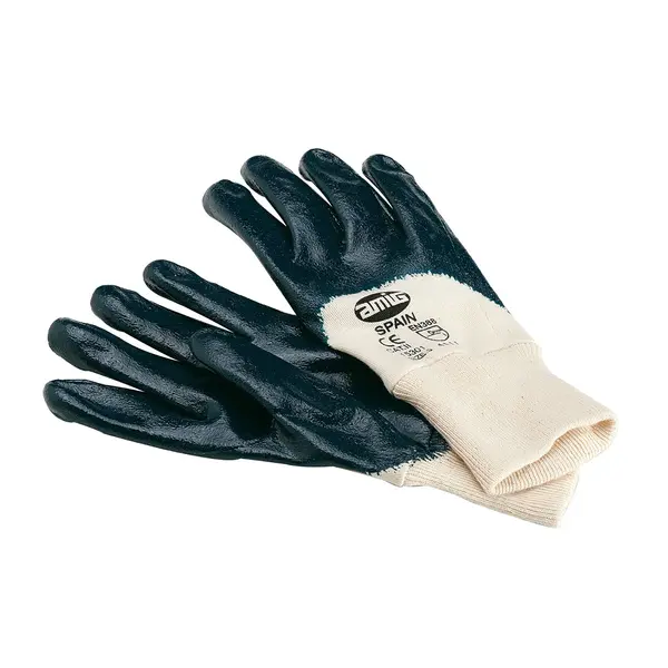 Gant mixte en nitrile sur coton avec poignet élastique pour 15828