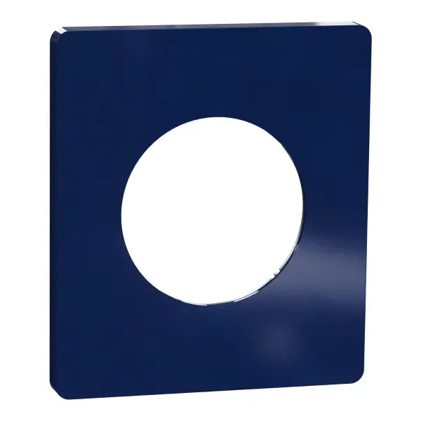 Plaque de finition Odace Architecte 1 poste Bleu émaillé - Schneider Electric - S933802