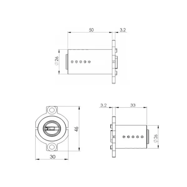 Jeu de cylindres Locxis FORCLAZ RB-Locks pour Multipoints compatible Fichet - 4 clés