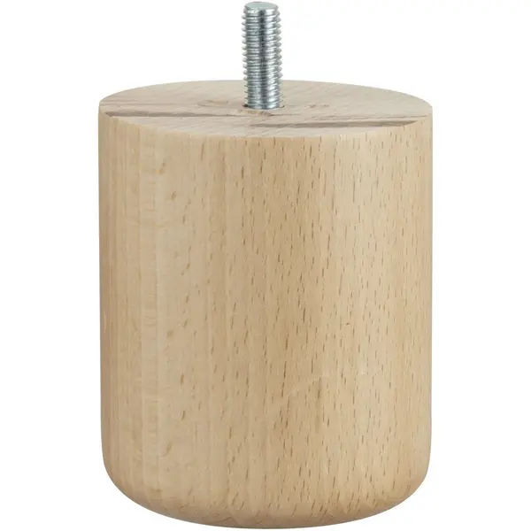Pied de meuble Cime, hêtre verni, diamètre 6.8 cm x hauteur 8 cm - Cime