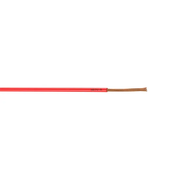 Fil électrique 2.5 mm² h07vu, en couronne de 5M rouge - Centrale Brico