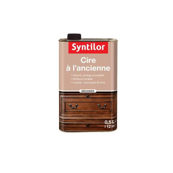 Cire à l'ancienne liquide tous types de bois - 0,5 L