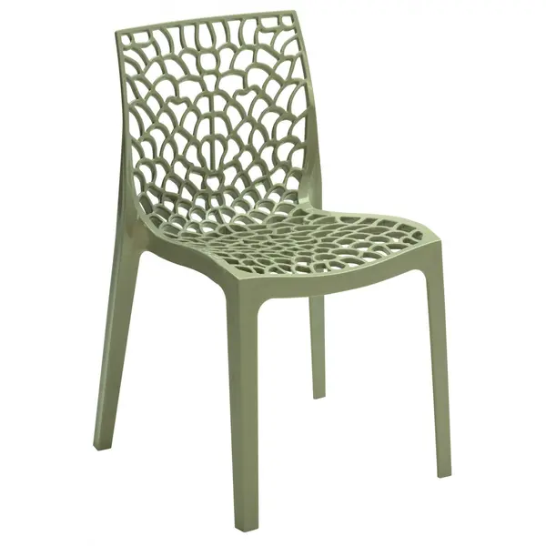 Chaise de jardin en polypropylène Grafik taupe - Centrale Brico