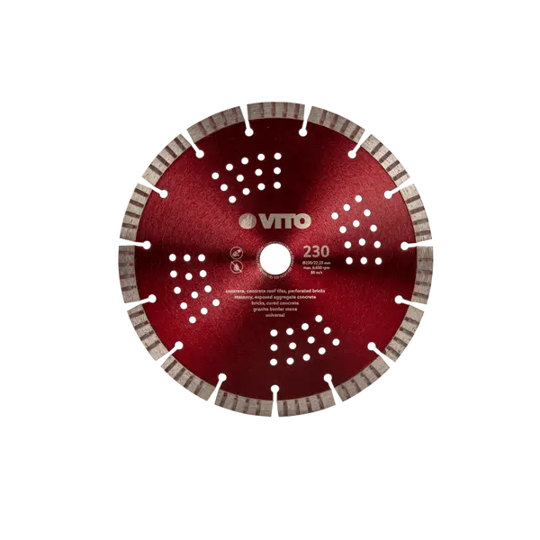 Disque diamant segmenté chantier PRO 150 mm 22-23 mm 12 mm VITO