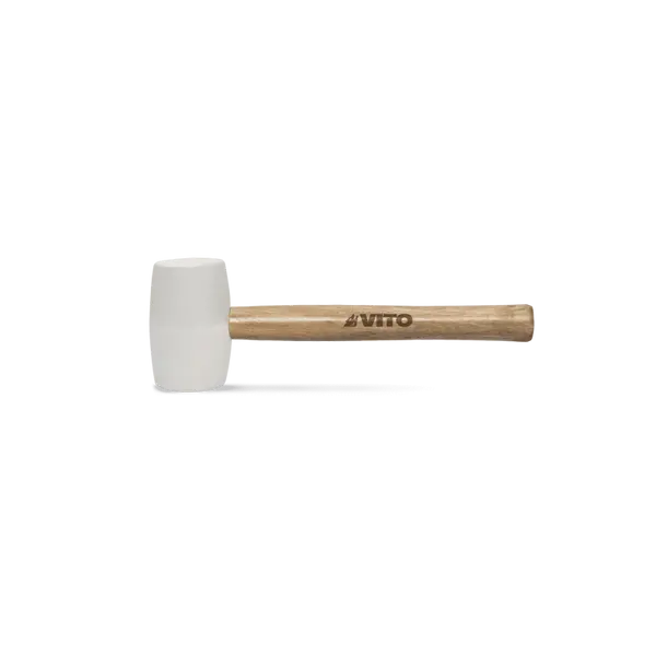 Maillet de carreleur blanche - caoutchouc isoprène - manche bois - 0,574 kg - VITO