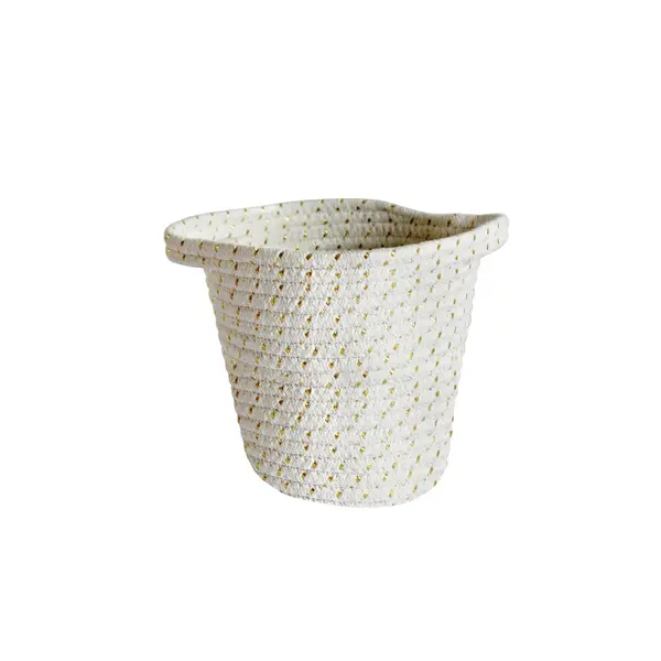H.17 x l.21 x P.17 cm blanc et or, Cordou - Centrale Brico