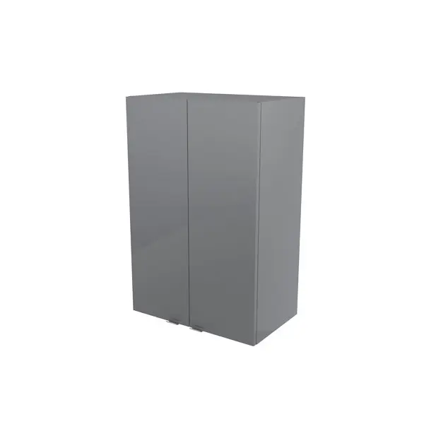 Armoire de salle de bains grise Imandra L.60 x H.90 x P.36 cm