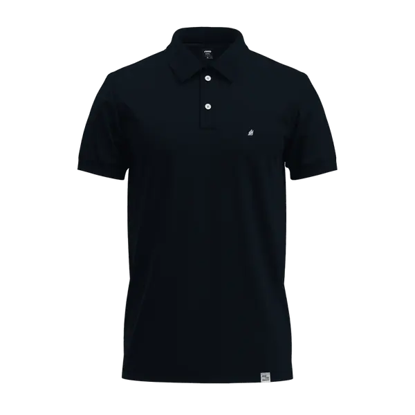 Polo Noir V-Spirit - Taille S - 100% Coton - 180 g - VITO