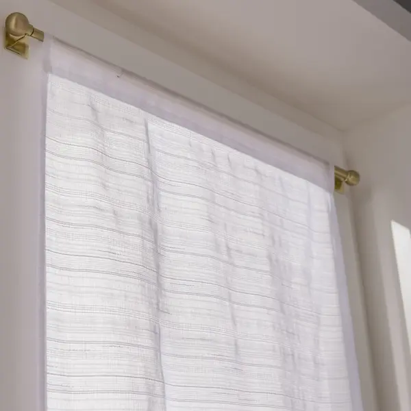 Vitrage tamisant, Lola blanc l.80 x H.160 cm - Centrale Brico