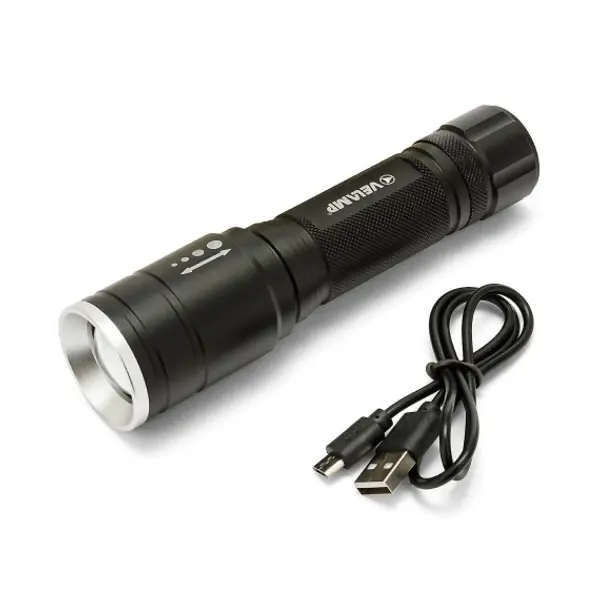 HUNTER: torcia ricaricabile LED 5W con funzione zoom.