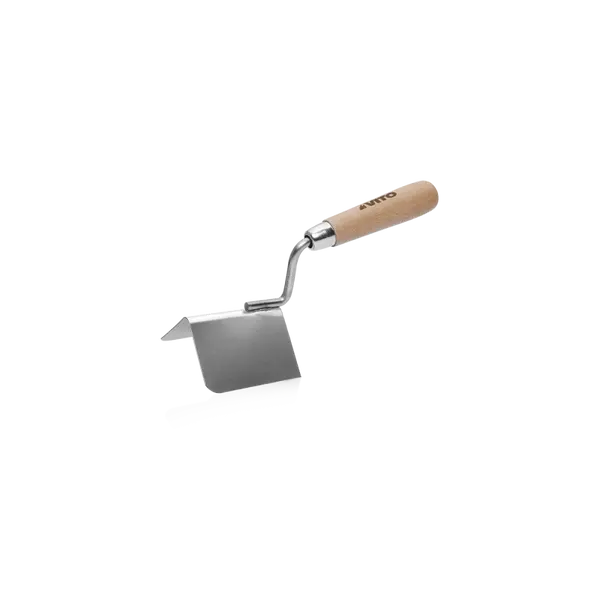 Truelle d’angle extérieur 80 mm acier trempé manche bois VITO