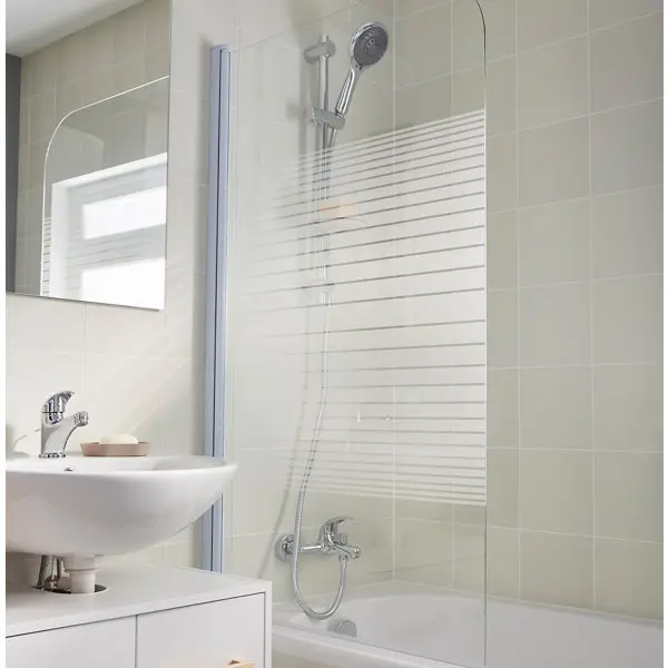 Pare-baignoire "Arkell" 1 volet verre sérigraphié