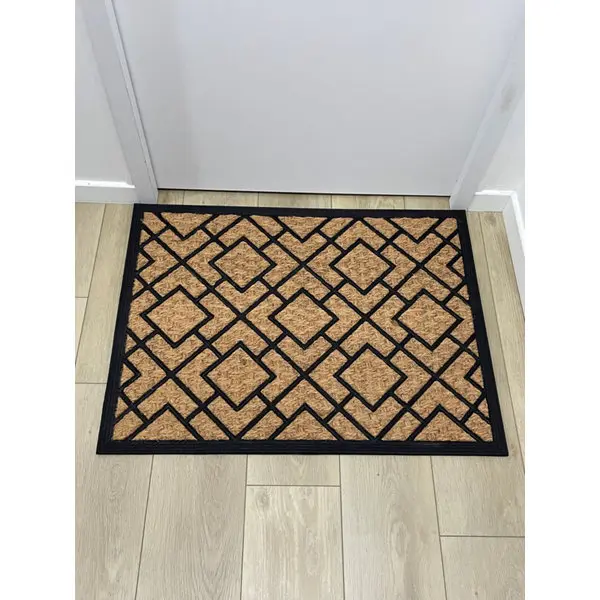 Tapis intérieur ou extérieur abrité "Panama coco" beige - 60x80 cm