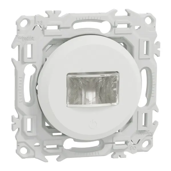 Détecteur présence et mouvement 160° Odace 3 fils avec neutre Blanc craie - Schneider Electric - S920526