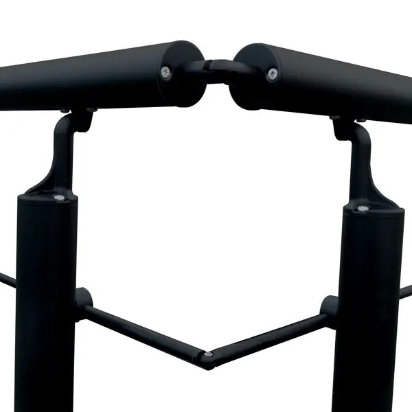 Connecteur d'angle aluminium noir pour balustrade "Jorun"