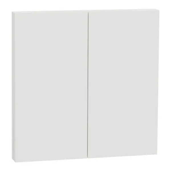 Enjoliveur et plaque pour Va et Vient ou poussoir Odace Intégral double Blanc craie - Schneider Electric - S929222