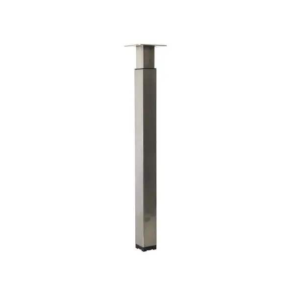 Pied Table Carré Cime Réglable Acier Brossé Gris - Cime