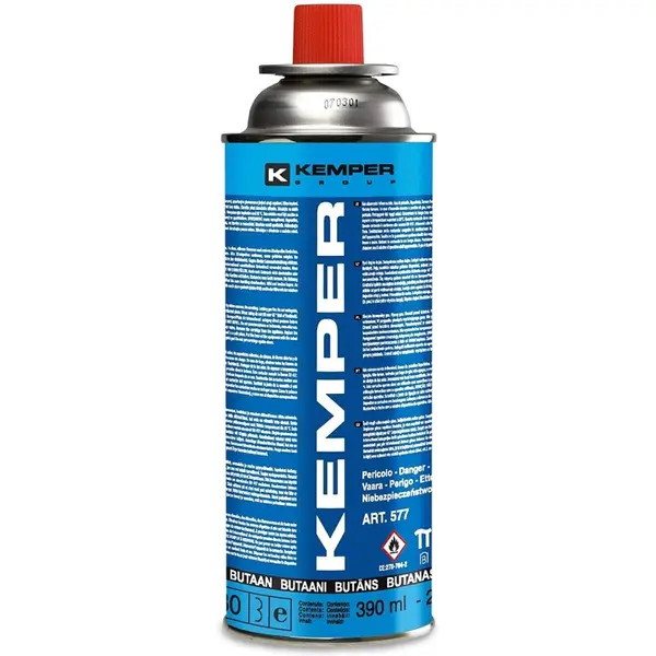 Pack de 28 Cartouches Gaz Butane 220g Système Sécurisé Norme UN2037 KEMPER