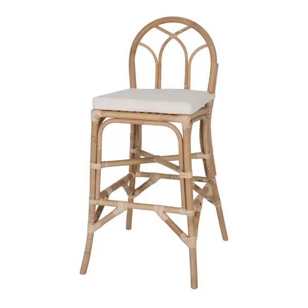 Tabouret haut en rotin avec un style méditerranéen - modèle 078 - naturel - MWlab