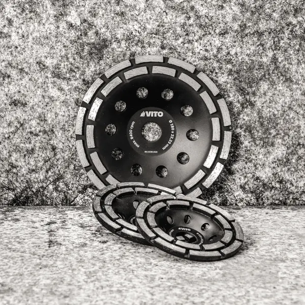 Meule-boisseau diamantée double rangée 115 mm VITO