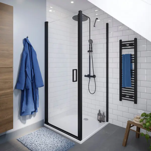 Paroi de douche latérale "Calia" l.90 cm en verre transparent