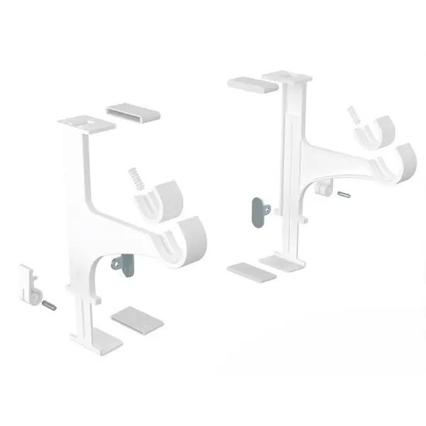 Lot de 2 supports sans perçage tringle à rideau, caisson volet, blanc CESSOT - CESSOT