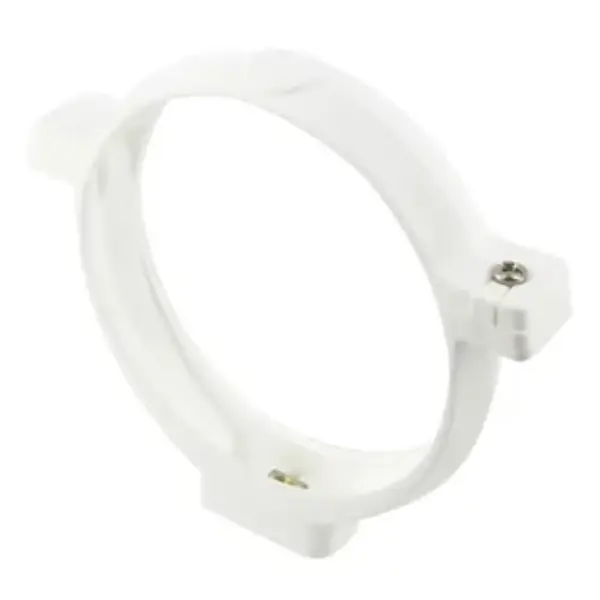 Collier de fixation à bride pour tuyau de descente - blanc - Ø 100 - T33