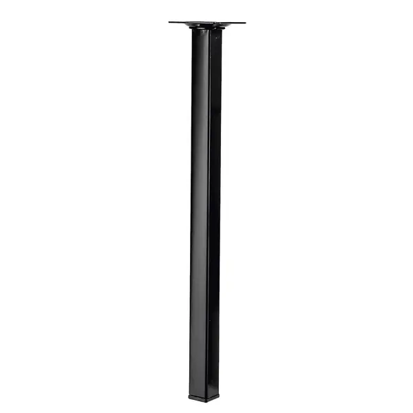 Pied de table basse carré fixe acier époxy noir, 40 cm - HETTICH