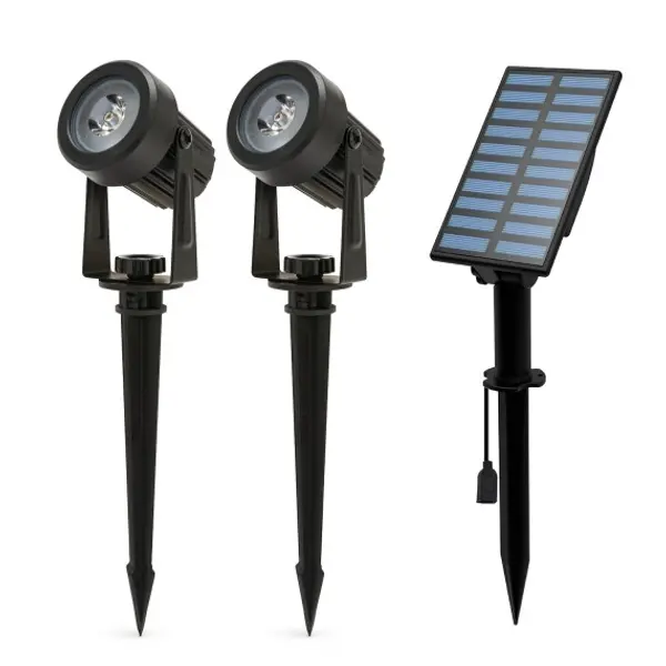 BLACKBIRD: kit di 2 faretti LED in plastica a carica solare