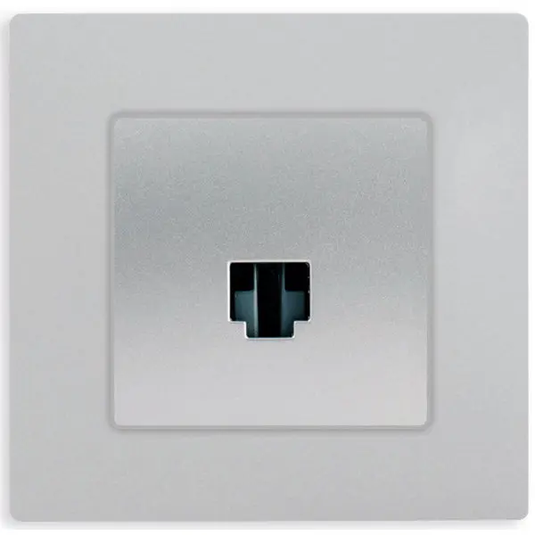 Prise Ethernet RJ45 à clipser silver "Delta Viva"