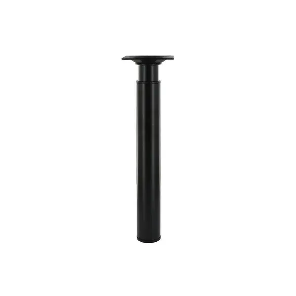 Pied table basse cylindrique réglable, H. 21 à 35 cm acier époxy noir - Cime