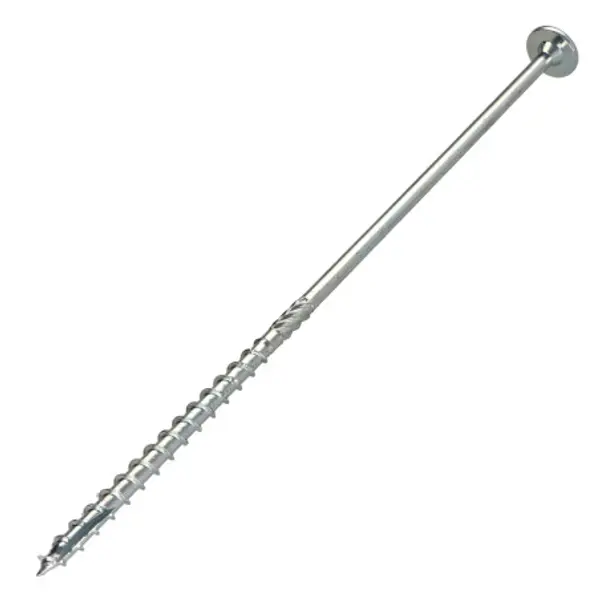 1 x Vis bois TEKOR Tête disque TORX T30 Pointe antifendage type 17 6X300 Filetage partiel Acier zingué