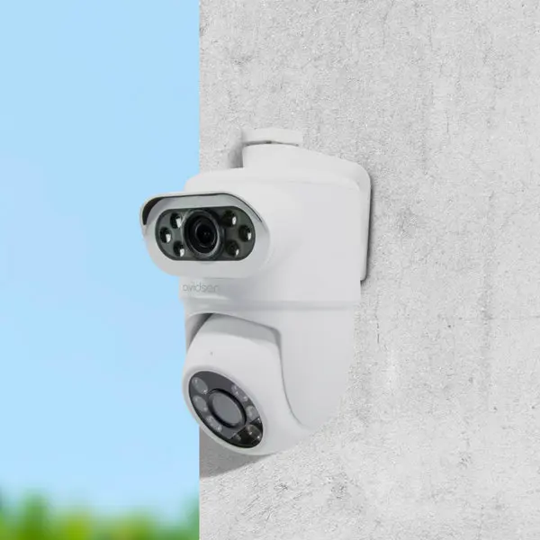 Caméra motorisé 360 HOMECAM DUAL blanche 2K double objectif IP44 15x16 cm