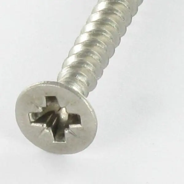 1 x VBA Vis bois agglo Tête fraisée Pozi N°3 6X55 Filetage total Inox A4