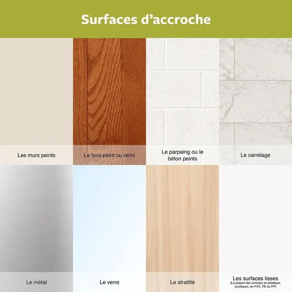 Lot de 4 Languette adhésive blanc Command 3M - COMMAND