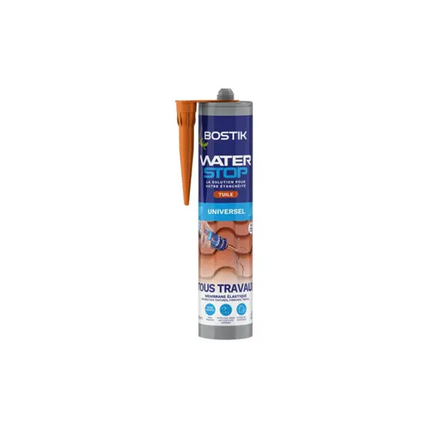 Membrane élastique d'étanchéité "Waterstop" couleur tuile - 290 ml