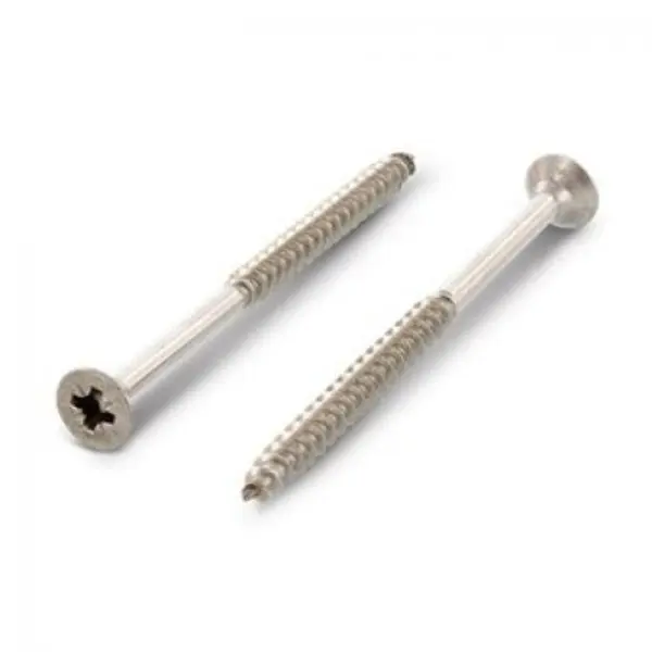 1 x VBA Vis bois agglo Tête fraisée Pozi N°2 4X25 Filetage partiel Inox A4