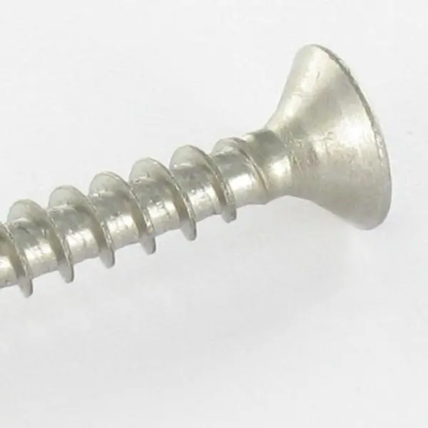1 x VBA Vis bois agglo Tête fraisée Pozi N°2 3.5X50 Filetage total Inox A4