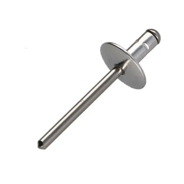 1 x Rivet Corps Aluminium / Tige inox Tête plate 3.2X11 RAL9005 noir foncé POL
