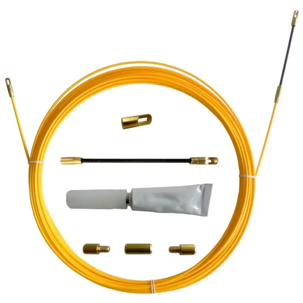Sonda tiracavi SNAKE in fibra di vetro Ø3 mm, 10 metri. Con set di riparazione