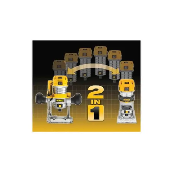 DEWALT Défonceuse et affleureuse 900 W Ø 6/8mm - D26204K
