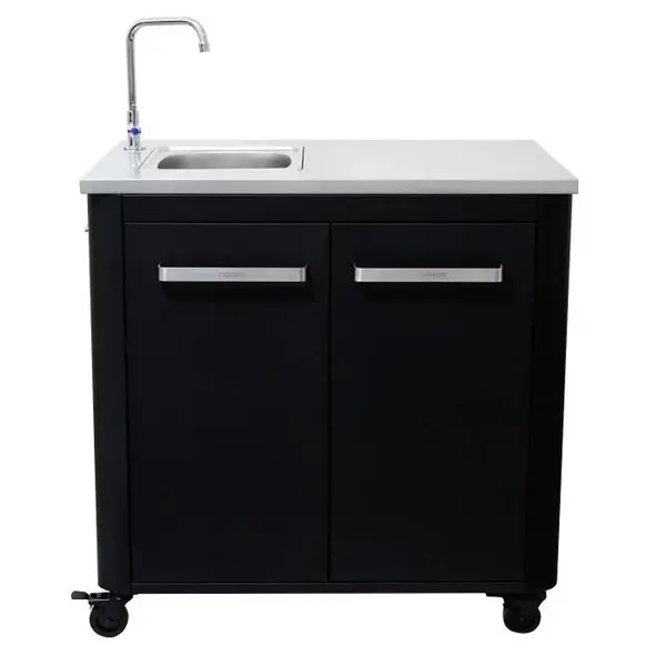 Module évier cuisine extérieure 90 cm - plan de travail inox - robinet inclus - Cozze