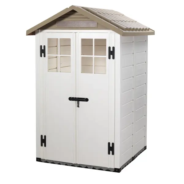Abri de Jardin EVO 120 - 1,97 m² - Résine et Toit ABS - Avec Plancher - HABRITA