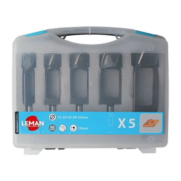 LEMAN Coffret bois de 5 mèches à bouchonner - 200 500 05