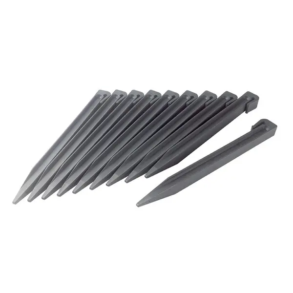 Lot de 10 piquets d'ancrage Etik Fix anthracite - PP pour bordure ETIK BORDURA - Nortene