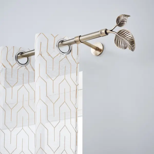 Voilage tamisant, Amber blanc/or l.140 x H.250 cm - Centrale Brico