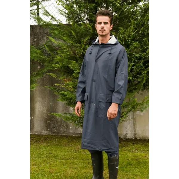 Cape de pluie bleue - Taille M - 60% PVC 30% Polyester 10%PU - EN340 - Cat.I - VITO